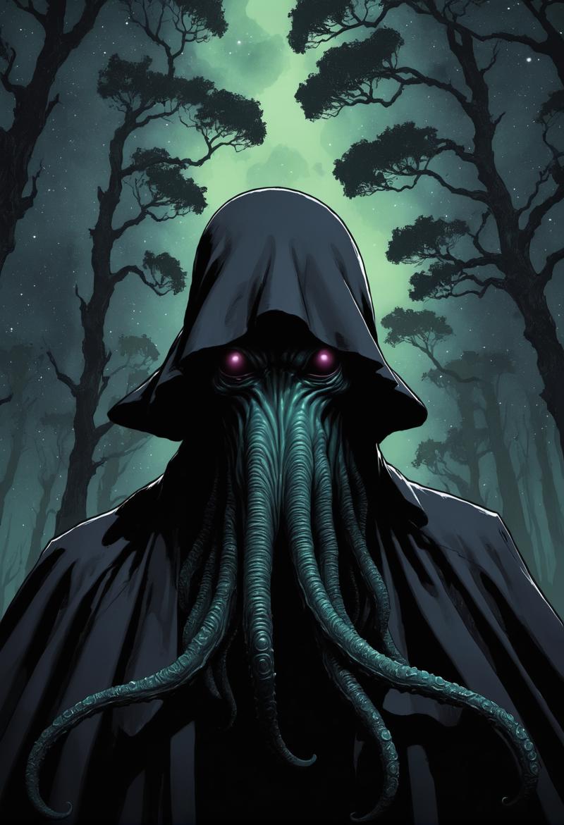 05243-3652832263-cosmos, space background, french comic art style, _BREAK_close-up portrait, a cthulu-mindflayer illithid carrying a human head,.png